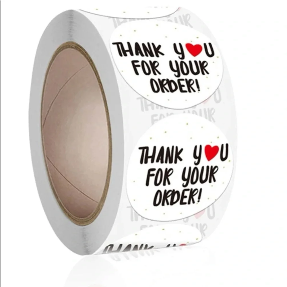 💟 2 /$18 💟  THANK YOU stickers… perfect for your small business!!! 500 stic… - Picture 3 of 3